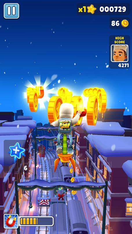 地铁跑酷彩色六角星MOD下载缩略图