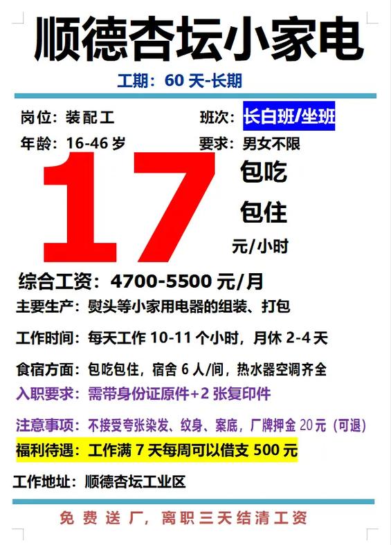 急招夜班临时工4小时缩略图