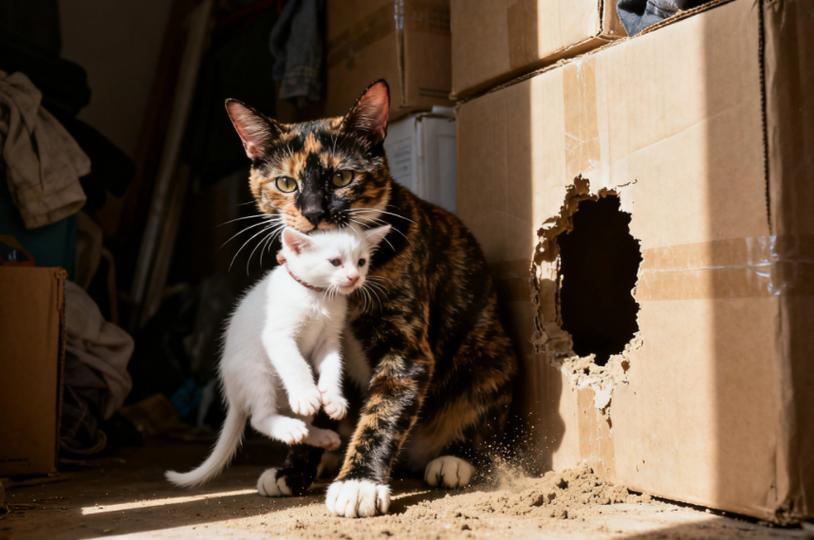 猫咪躲猫猫是在跟你玩游戏截图