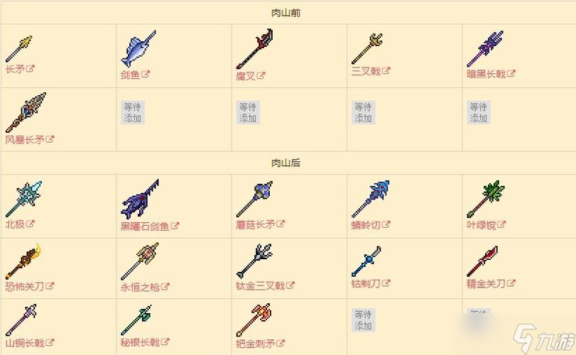 泰拉瑞亚里的枪械