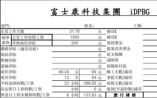 富士康离职后工资结算方式缩略图