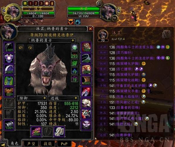 魔兽世界怀旧熊T火抗装