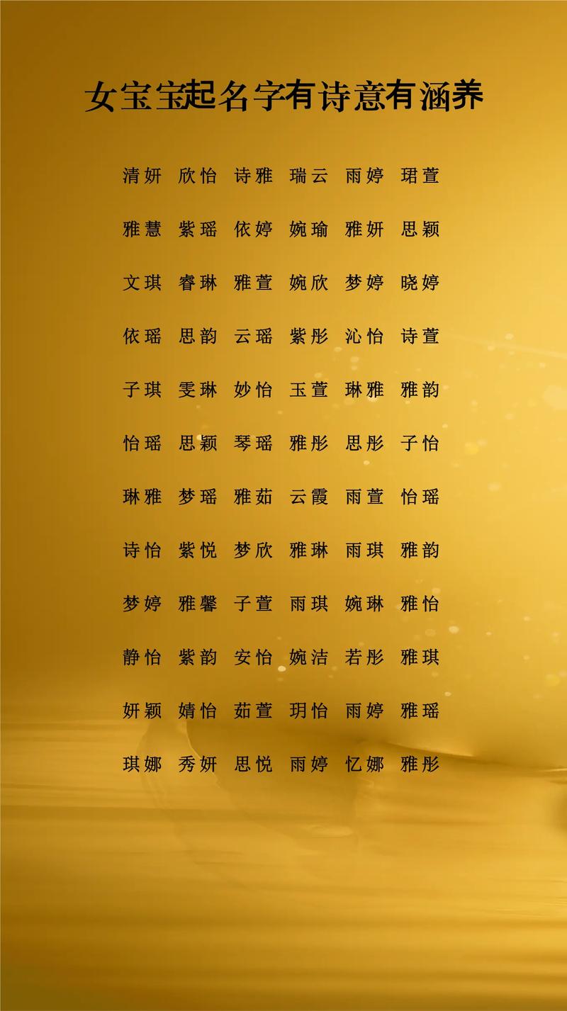 女孩有才华有涵养的名字缩略图