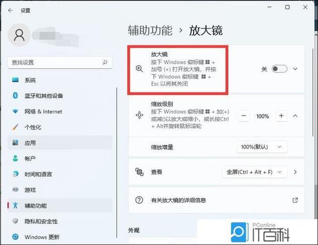 电脑打开老是有放大镜