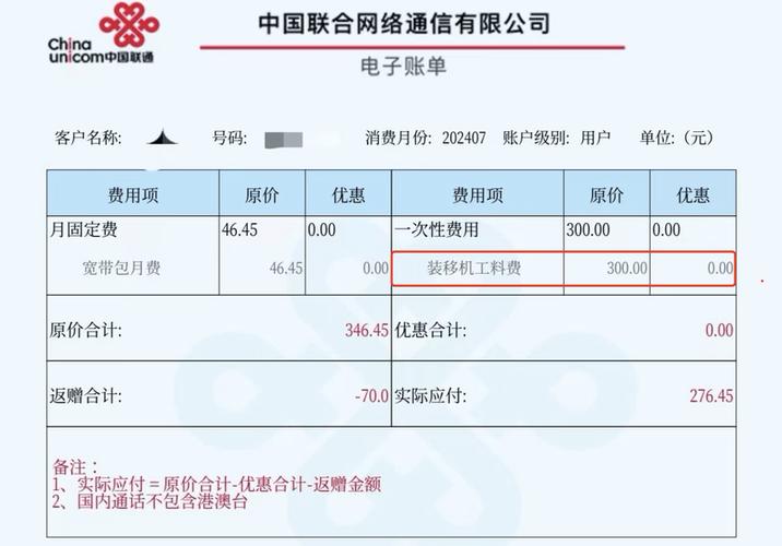联通网费收费标准缩略图