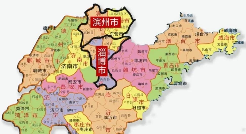 淄博市行政区划地图缩略图