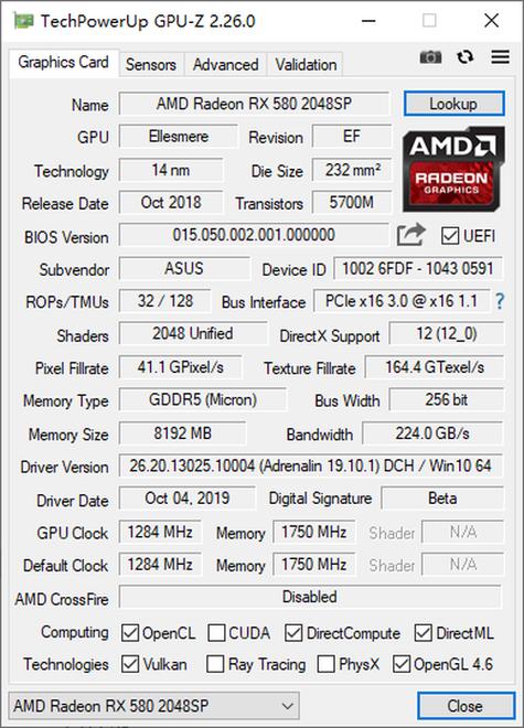 rx580显卡参数游戏截图