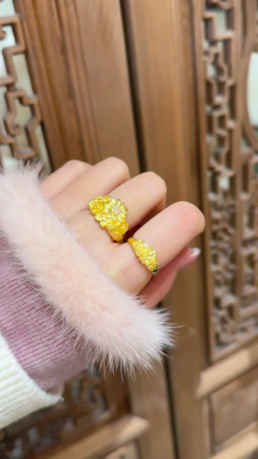 黄金玫瑰花戒指缩略图