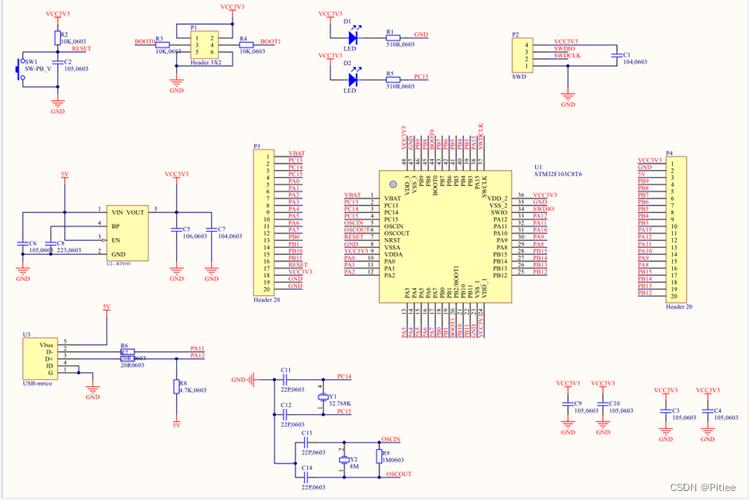 stm32f103zet6原理图