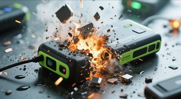 充电线爆了家里全部都没电了