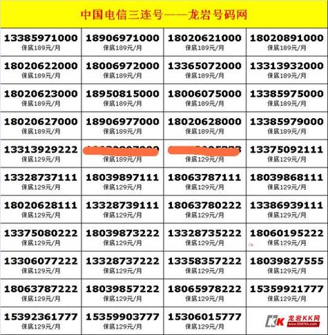 电信的号段