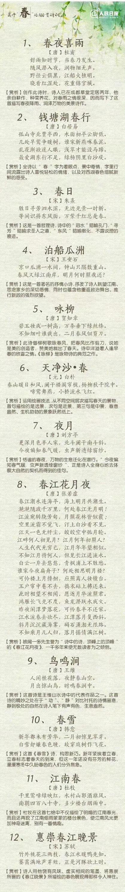 春天古诗推荐缩略图