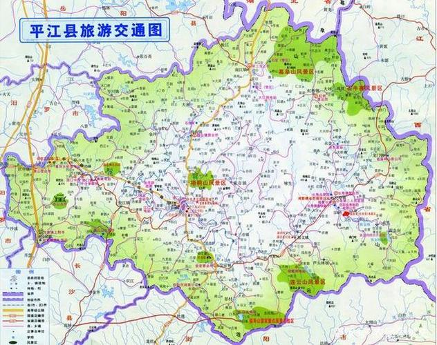 平江县地图全图高清版缩略图