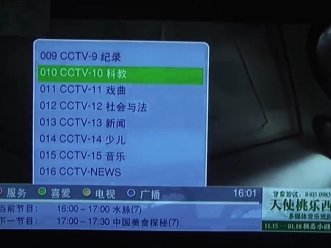 中央1一15台电视节目