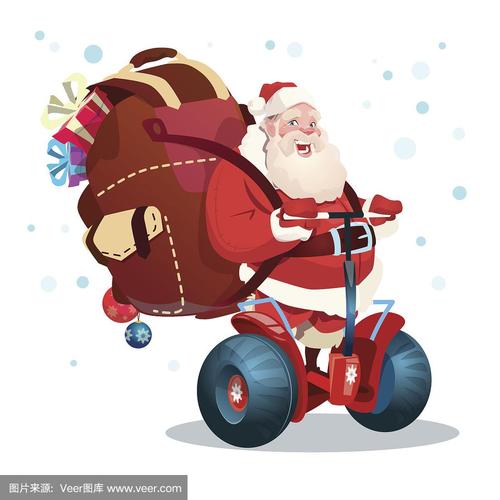 圣诞老人滑轮车游戏截图