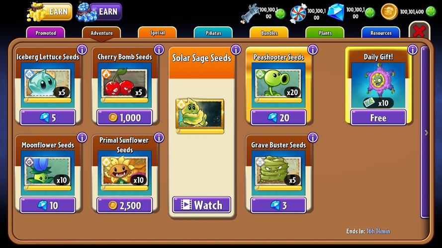 植物大战僵尸2全5阶植物破解版图标