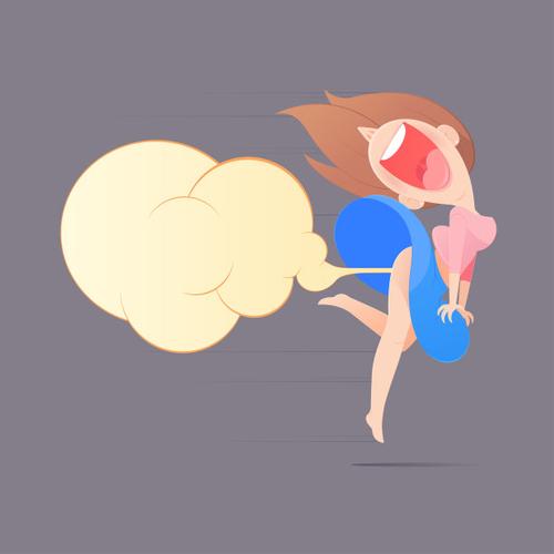 美女放屁