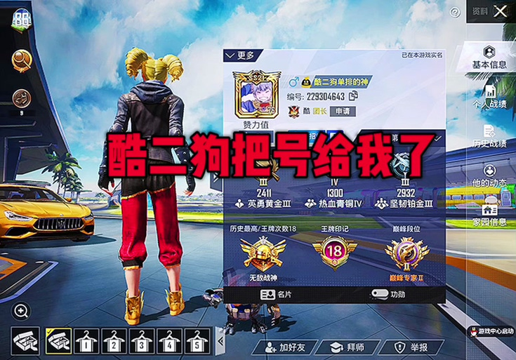 美化包酷二狗和平精英游戏截图