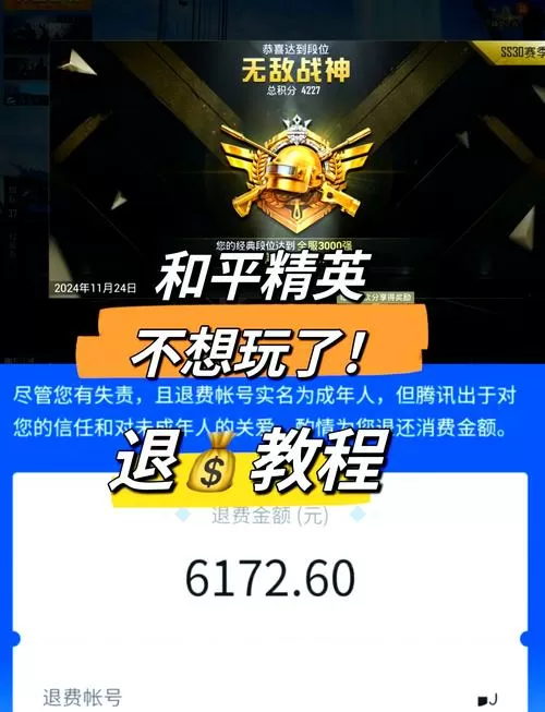 和平精英全额退款教程游戏截图