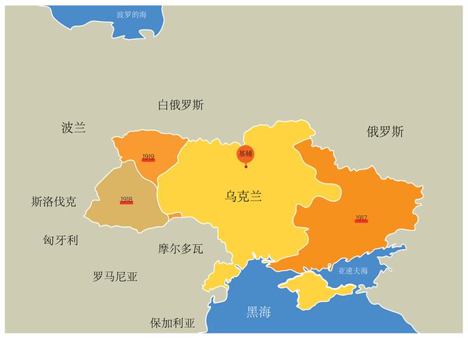 乌克兰地理位置地图中文版缩略图