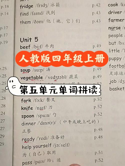 四年级上册英语人教版第五单元单词视频四年级上册英语跟读人教版免费第五单元单词游戏截图