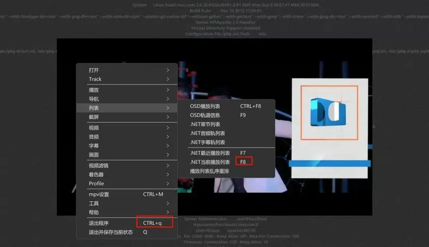 mpv播放器如何使用缩略图