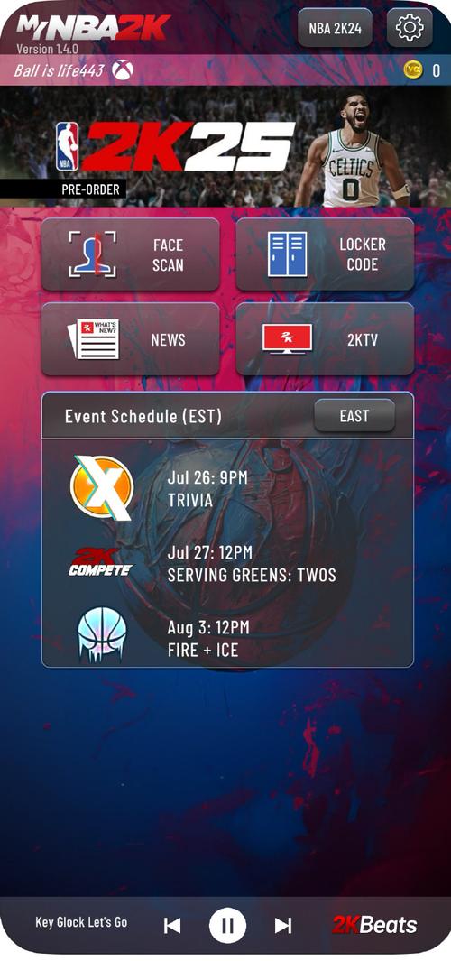mynba2k25扫脸下载无限阅币游戏截图