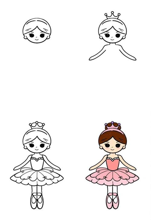 小公主跳舞怎么画简笔画视频教程最新版