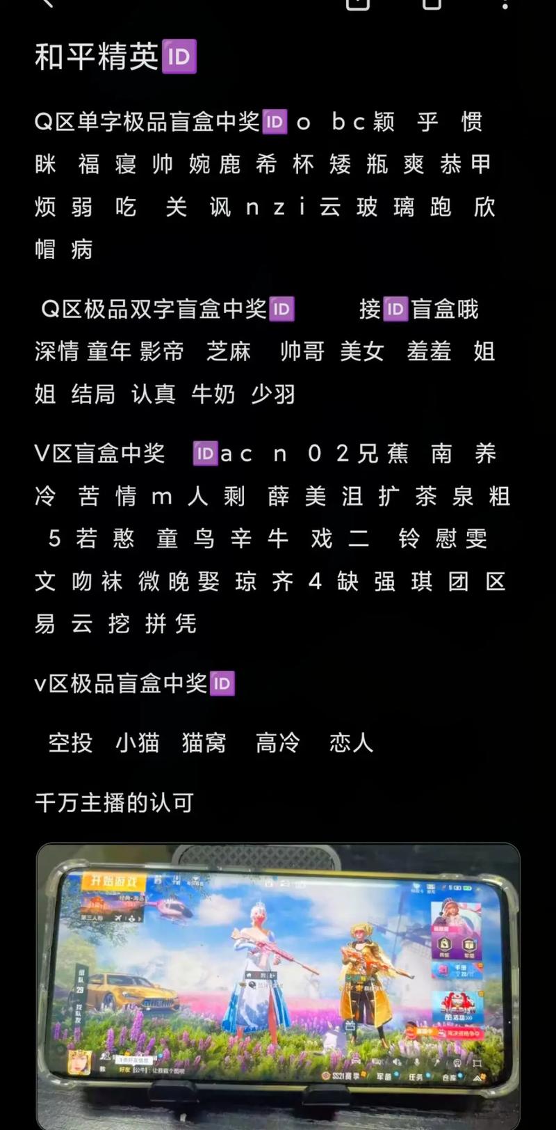和平精英单字id生成器2023特征免费版游戏截图