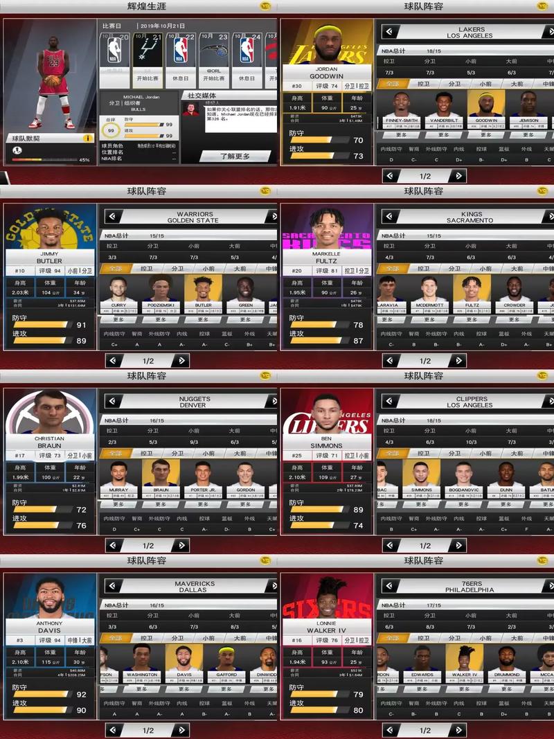 nba2k20现役阵容存档游戏截图