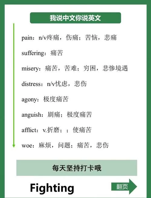 苦苦的英文