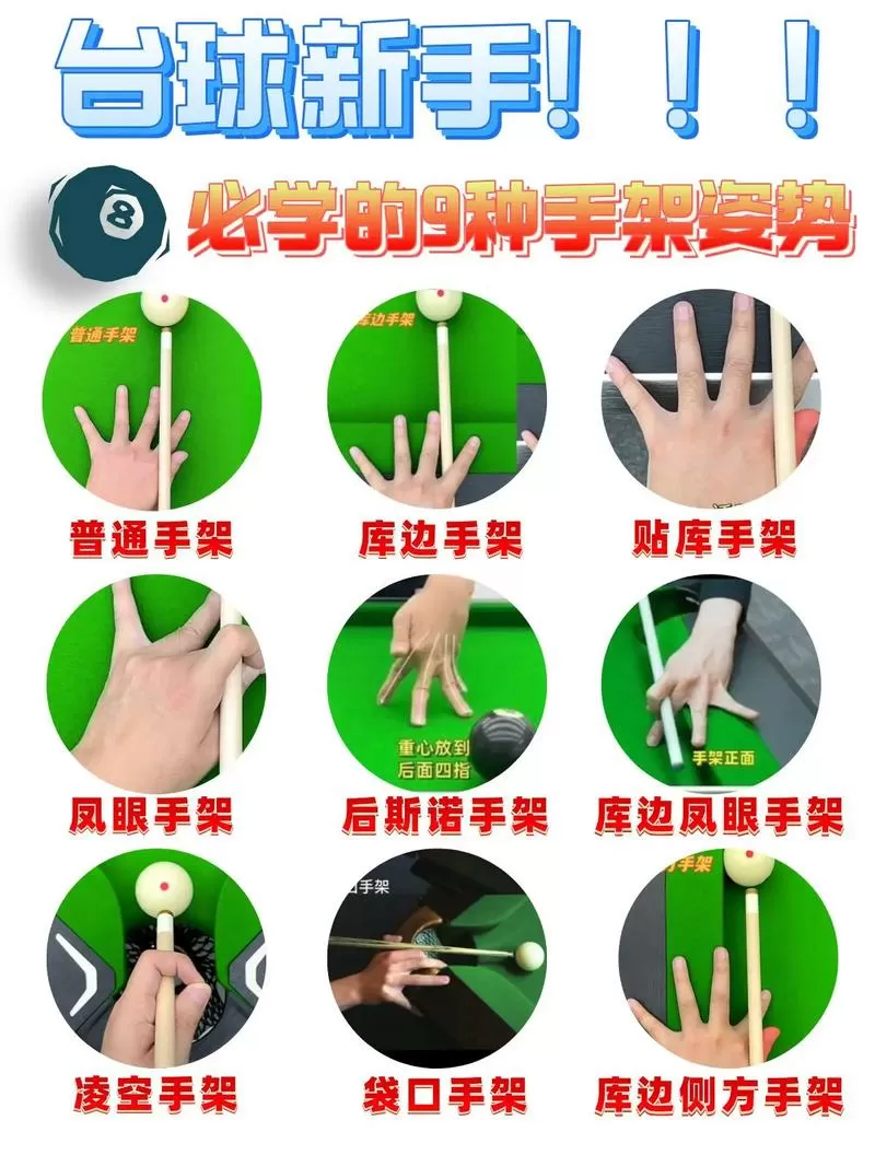 打台球架杆手势缩略图