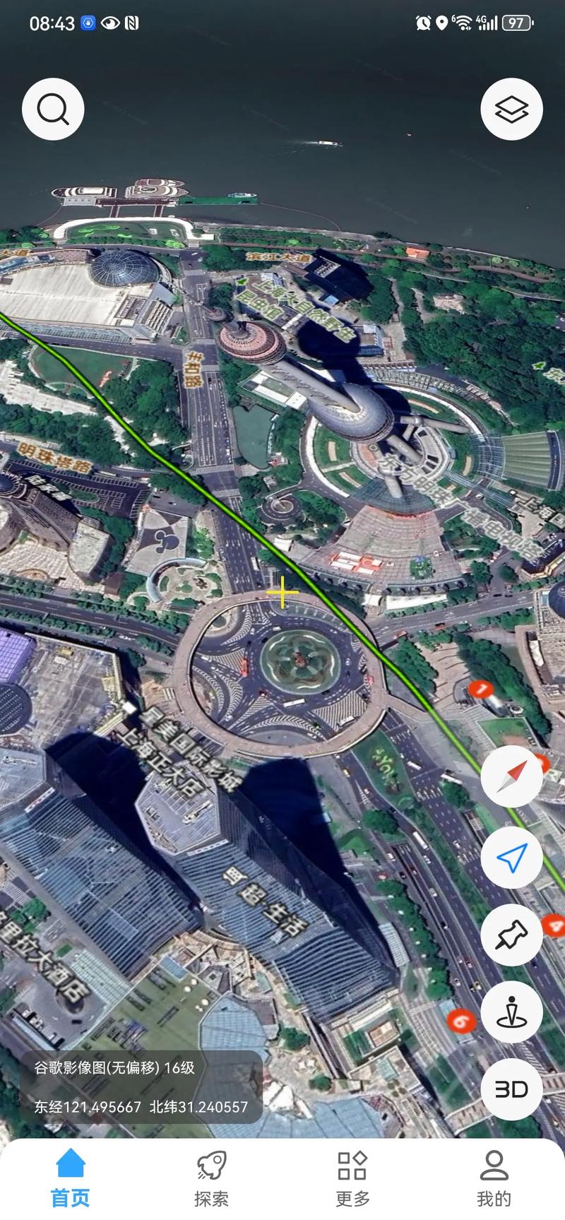 谷歌地图3d实景地图怎么缩略图