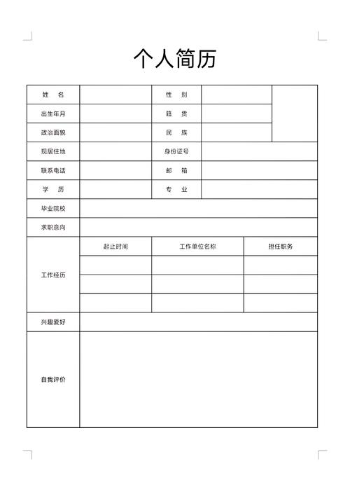 简历电子版