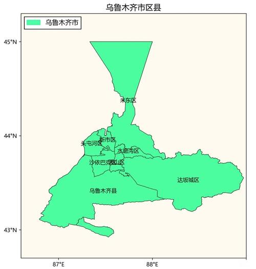 新疆乌鲁木齐市地图全图高清电子版完整版游戏截图