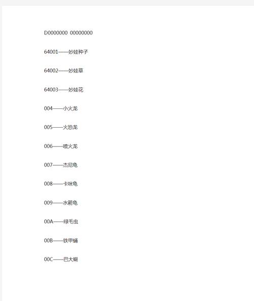 口袋妖怪白金手指代码大全缩略图