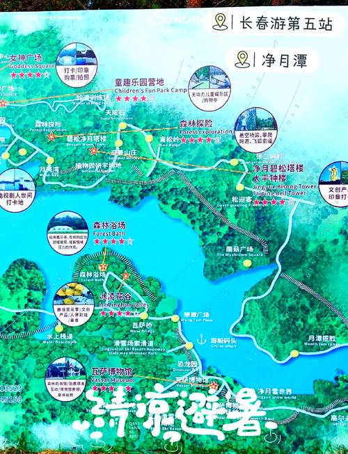 净月潭旅游地图