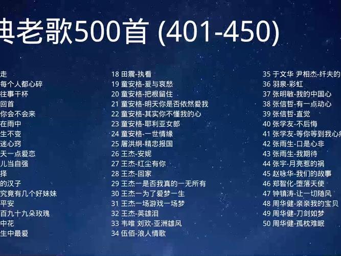500首经典老歌大全
