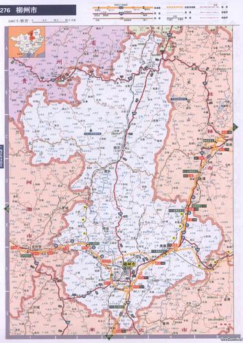 广西柳州市公路交通地图缩略图