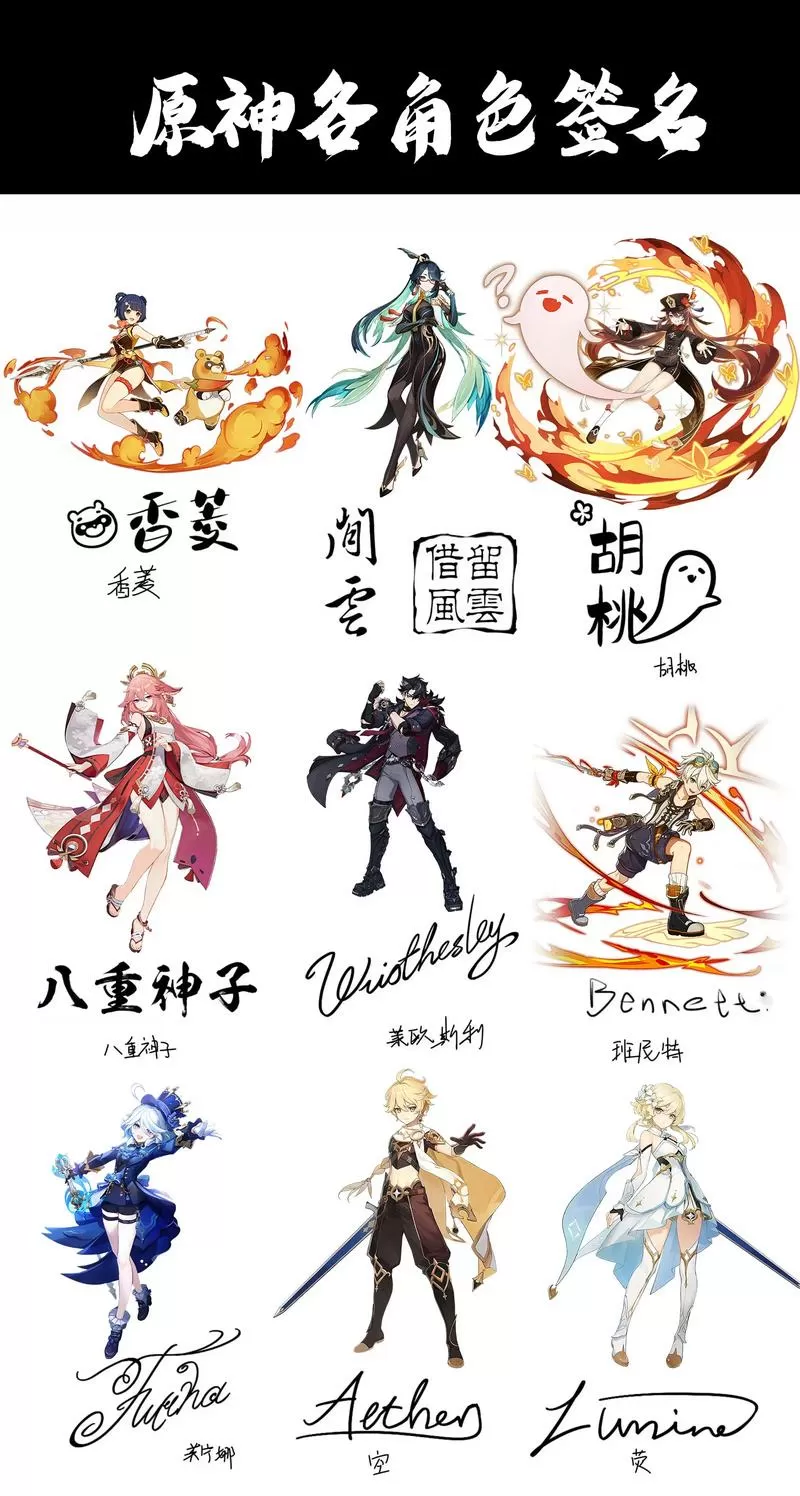 原神角色一览图标