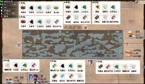 彩虹岛水晶矿场矿石分布缩略图