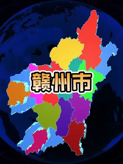 江西省赣州市各县地图缩略图